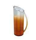 Amber ribbed lucite pitcher