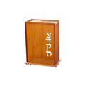 Amber ribbed tzedaka box