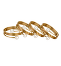 Gold pearl napkin rings