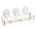 Lucite dip bowl set